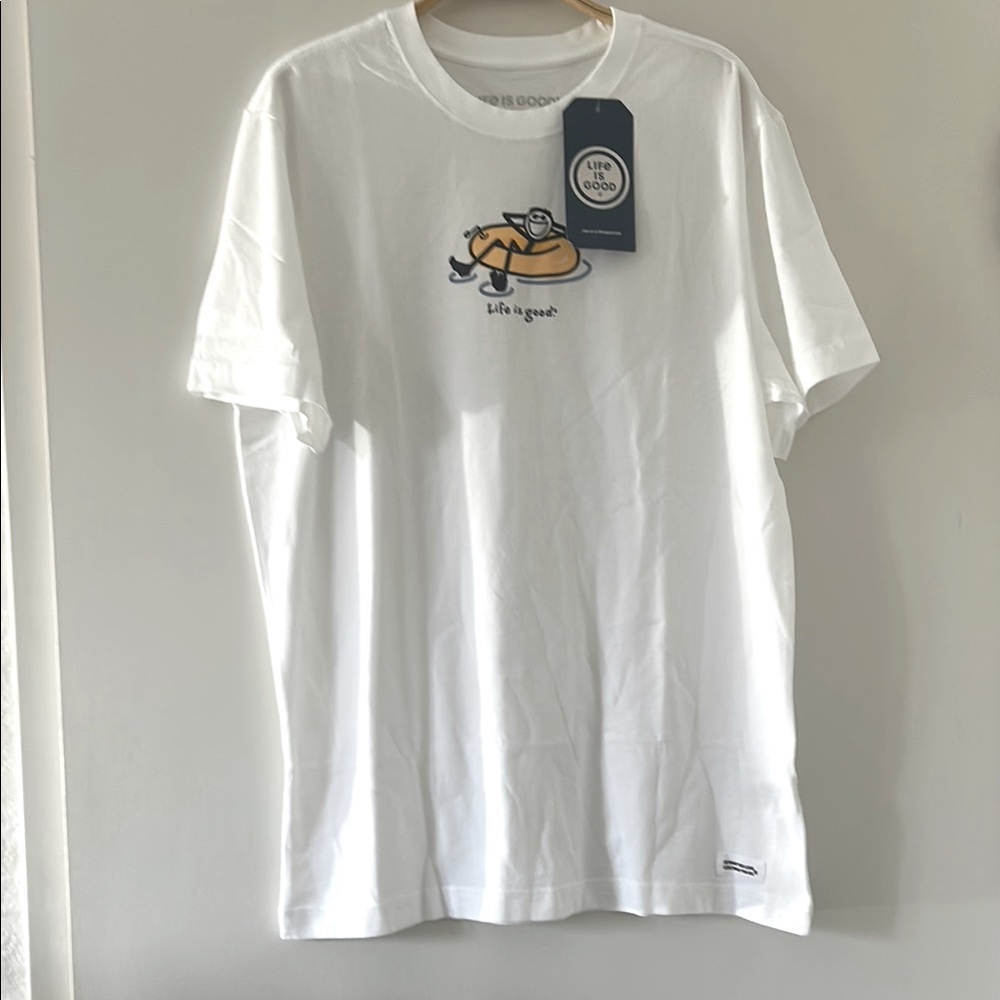 Life Is Good Floating Jake Tee White Short Sleeve Tee